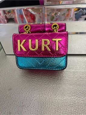 Kurt Geiger Metallic Pink & Teal Mini Crossbody Bag